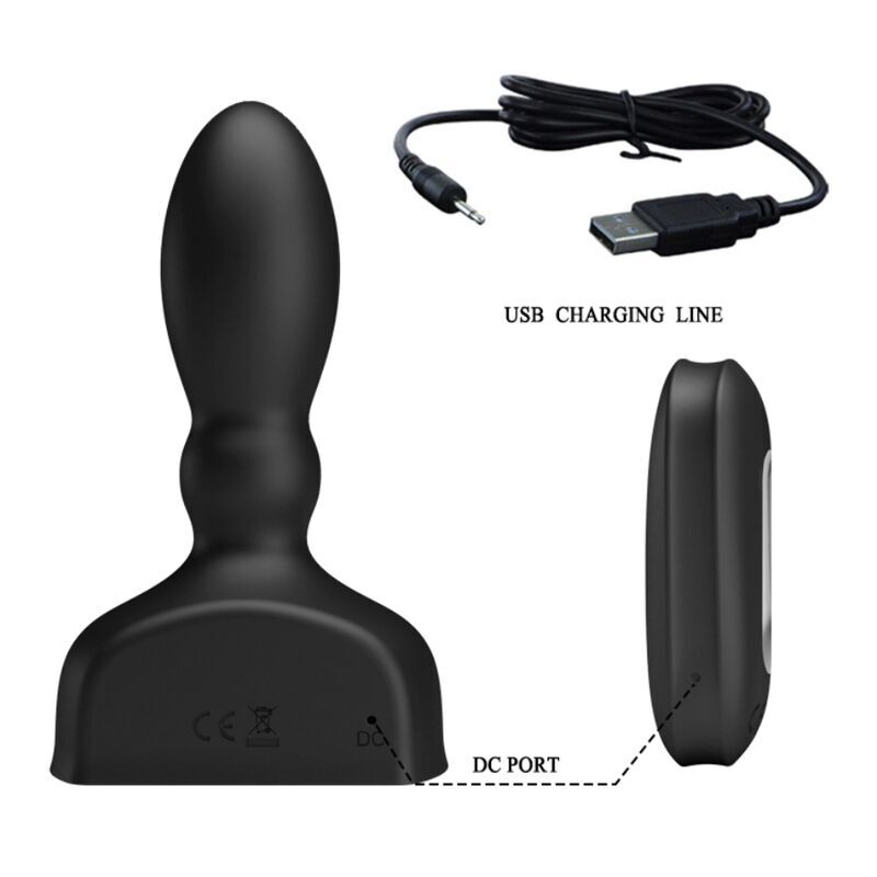 MR PLAY - BLACK INFLATABLE ANAL PLUG REMOTE CONTROL - Imagen 3