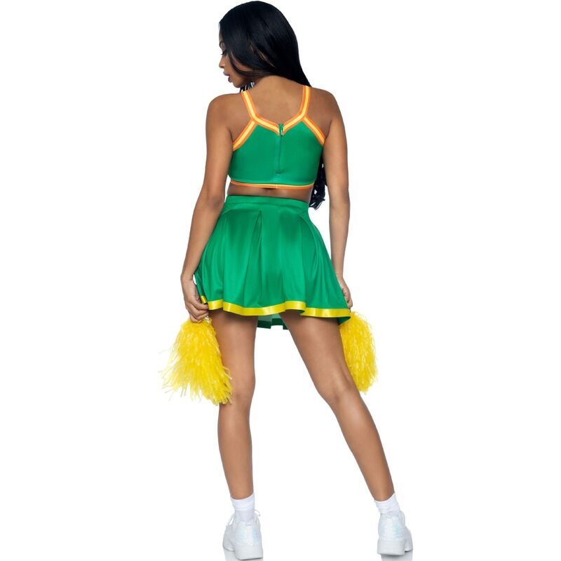 LEG AVENUE - COSTUME CHEERLEADER GREEN S/M - Imagen 2