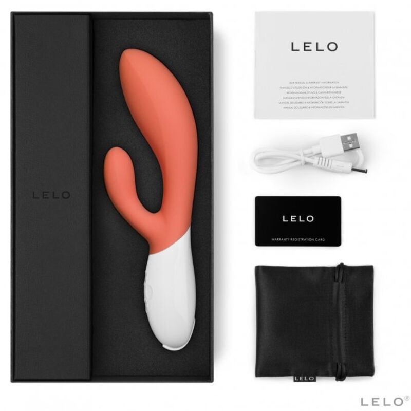 LELO - INA 3 LUXURY CORAL RABBIT VIBRATOR - Imagen 2