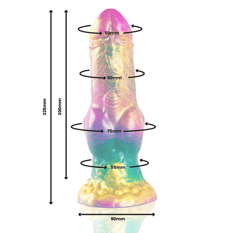 EPIC - IRIS DILDO WITH RAINBOW TESTICLES OF PLEASURE - Imagen 3