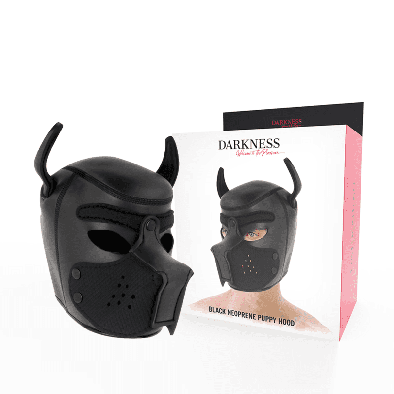 DARKNESS - NEOPRENE DOG MASK WITH REMOVABLE MUZZLE L - Imagen 2