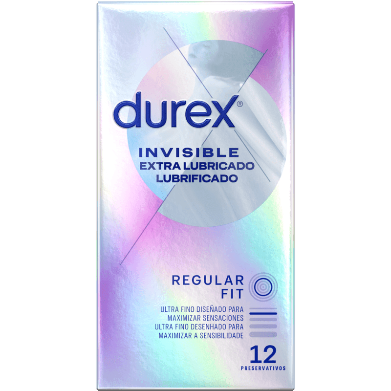 DUREX - EXTRA LUBRICATED INVISIBLE CONDOMS 12 UNITS - Imagen 2
